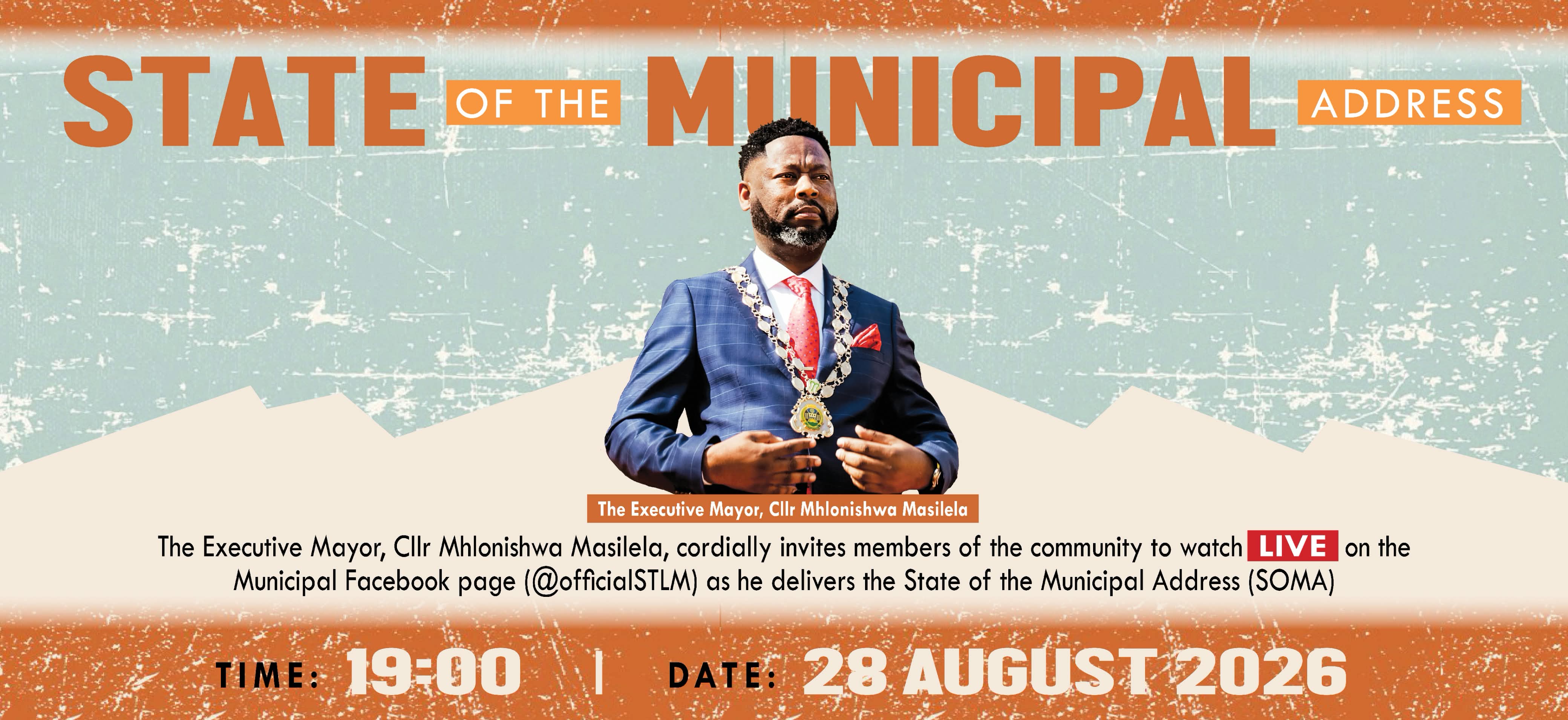 State of the Municipal Address on 28 August 2026 at 19:00